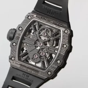 ĐỒNG HỒ RICHARD MILLE RM12-01 TOURBILLON FULL CARBON REP 11 DÂY CAO SU 42MM (2)