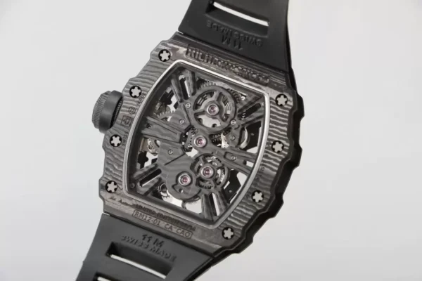 ĐỒNG HỒ RICHARD MILLE RM12-01 TOURBILLON FULL CARBON REP 11 DÂY CAO SU 42MM (2)