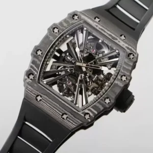 ĐỒNG HỒ RICHARD MILLE RM12-01 TOURBILLON FULL CARBON REP 11 DÂY CAO SU 42MM (2)