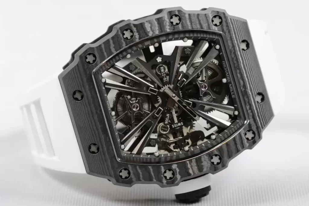 ĐỒNG HỒ RICHARD MILLE RM12-01 TOURBILLON VỎ CARBON REP 11 CAO CẤP 42MM (2)
