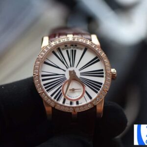 ĐỒNG HỒ ROGER DUBUIS EXCALIBUR REPLICA 11 NỮ DÂY DA PF FACTORY 36MM (2)