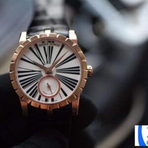 ĐỒNG HỒ ROGER DUBUIS EXCALIBUR ROSE GOLD NỮ DÂY DA REP 11 PF FACTORY 36MM (2)