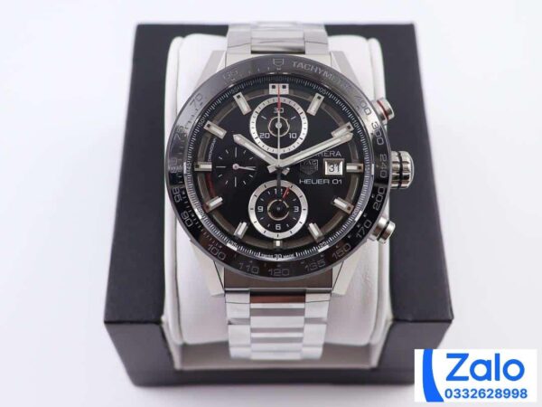 ĐỒNG HỒ TAG HEUER CARRERA CHORONOGRAPH CAR201Z REP 11 DÂY KIM LOẠI 43MM (2)