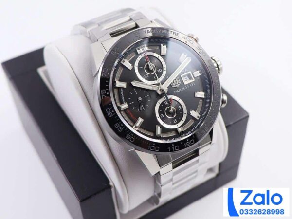 ĐỒNG HỒ TAG HEUER CARRERA CHORONOGRAPH CAR201Z REP 11 DÂY KIM LOẠI 43MM (2)