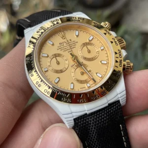 ĐỒNG HỒ ROLEX DAYTONA DIW REPLICA 11 VỎ CARBON TRẮNG 40MM (2)