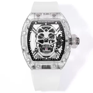 ĐỒNG HỒ CHẾ TÁC RICHARD MILLE RM 052 TUORBILLON SKULL SAPPHIRE REPLICA CAO CẤP MS FACTORY 42MM