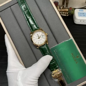 ĐỒNG HỒ ROLEX DAY-DATE NAM MÁY CƠ DÂY DA REPLICA CAO CẤP 36MM