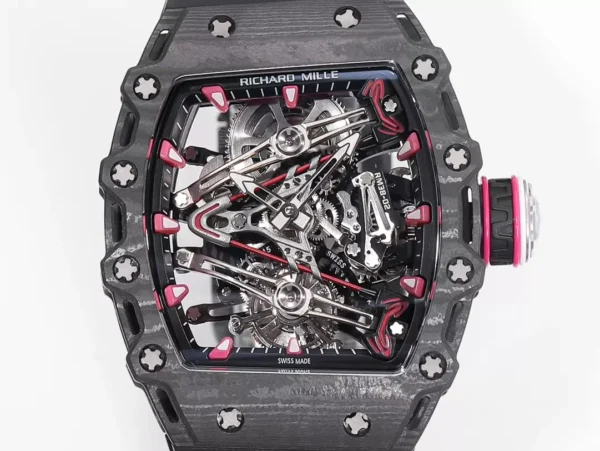 ĐỒNG HỒ CHẾ TÁC RICHARD MILLE RM38-02 TOURBILLON NAM DÂY CAO SU NHÀ MÁY RM 41X50MM