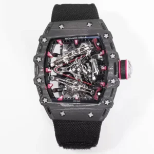 ĐỒNG HỒ RICHARD MILLE RM38-02 CHẾ TÁC TOURBILLON MÀU ĐEN NHÀ MÁY RM 41X50MM