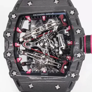 ĐỒNG HỒ RICHARD MILLE RM38-02 CHẾ TÁC TOURBILLON MÀU ĐEN NHÀ MÁY RM 41X50MM