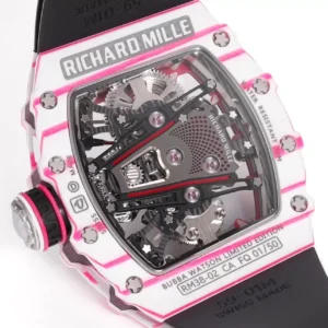 ĐỒNG HỒ CHẾ TÁC RICHARD MILLE NAM RM 38-02 TOURBILLON DÂY CAO SU NHÀ MÁY RM 41X50MM