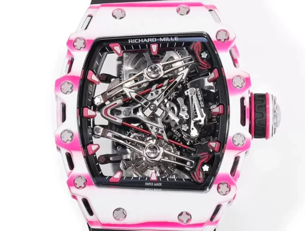 ĐỒNG HỒ CHẾ TÁC RICHARD MILLE NAM RM 38-02 TOURBILLON DÂY CAO SU NHÀ MÁY RM 41X50MM