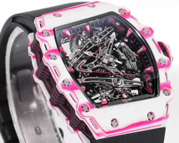 ĐỒNG HỒ CHẾ TÁC RICHARD MILLE NAM RM 38-02 TOURBILLON DÂY CAO SU NHÀ MÁY RM 41X50MM