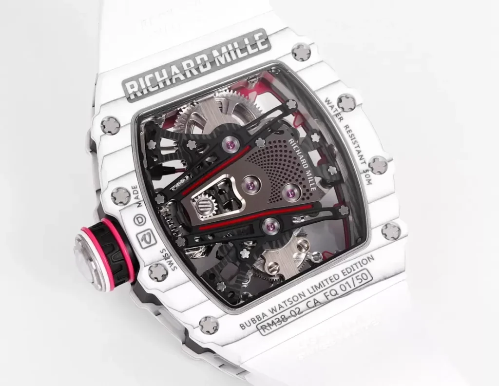 ĐỒNG HỒ CHẾ TÁC RICHARD MILLE RM38-02 NAM VỎ CARBON MÀU TRẮNG RM FACTORY 41X50MM