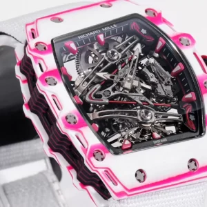 ĐỒNG HỒ RICHARD MILLE RM38-02 TOURBILLON CHẾ TÁC VỎ CARBON DÂY VẢI TRẮNG NHÀ MÁY RM 41X50MM