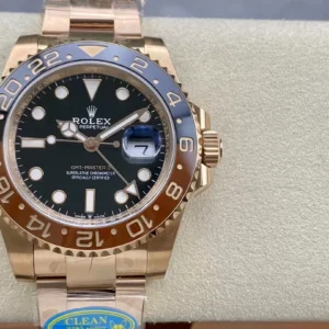 ĐỒNG HỒ ROLEX CHẾ TÁC GMT-MASTER ll 126715CHNR ROOT BEER NAM ROSE GOLD NHÀ MÁY CLEAN 40MM