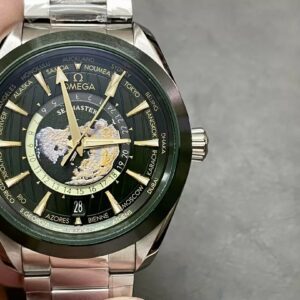 ĐỒNG HỒ OMEGA SEAMASTER REPLICA 11 GREEN AQUA TERRA WORLDTIMER NHÀ MÁY VS 43MM