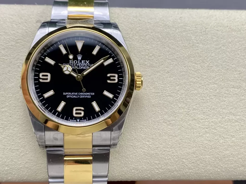 ĐỒNG HỒ ROLEX EXPLORER 124273 REPLICA 11 MẶT ĐEN CỌC SỐ DẠ QUANG 36MM 
