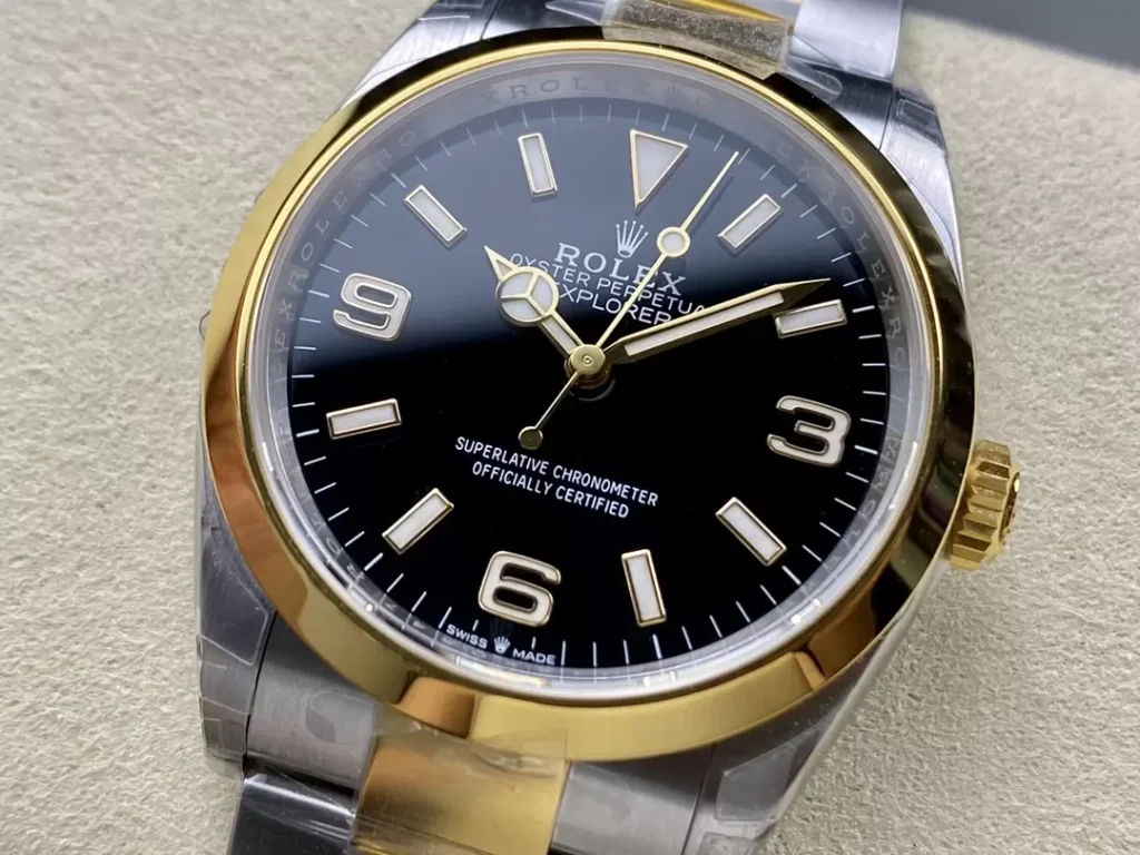 ĐỒNG HỒ ROLEX EXPLORER 124273 REPLICA 11 MẶT ĐEN CỌC SỐ DẠ QUANG 36MM 