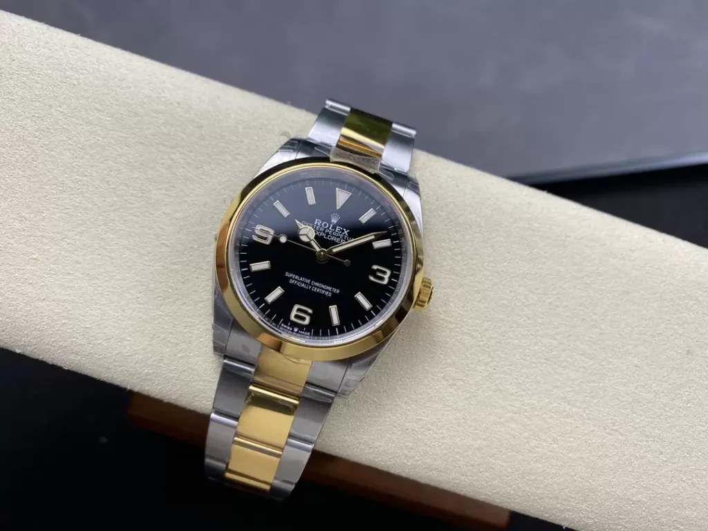 ĐỒNG HỒ ROLEX EXPLORER 124273 REPLICA 11 MẶT ĐEN CỌC SỐ DẠ QUANG 36MM 