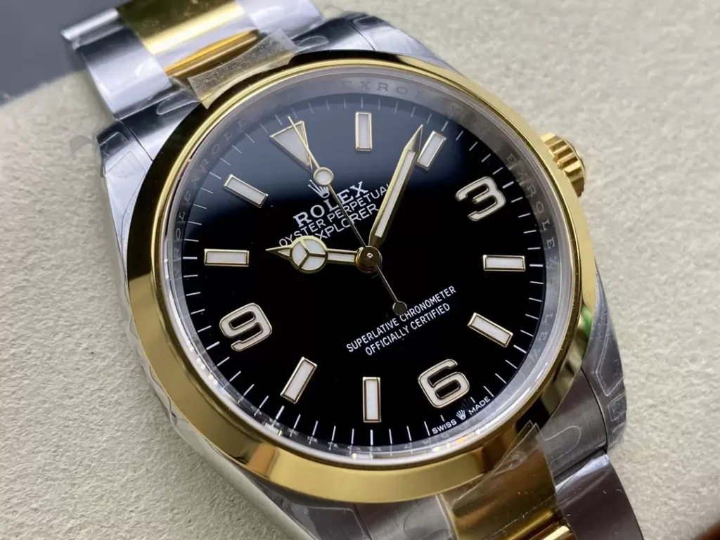 ĐỒNG HỒ ROLEX EXPLORER 124273 REPLICA 11 MẶT ĐEN CỌC SỐ DẠ QUANG 36MM 