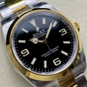 ĐỒNG HỒ ROLEX EXPLORER 124273 REPLICA 11 MẶT ĐEN CỌC SỐ DẠ QUANG 36MM