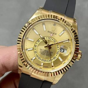 ĐỒNG HỒ ROLEX SKY DWELLER 336238 REP 11 MẶT VÀNG CỌC SỐ DẠ QUANG 42MM