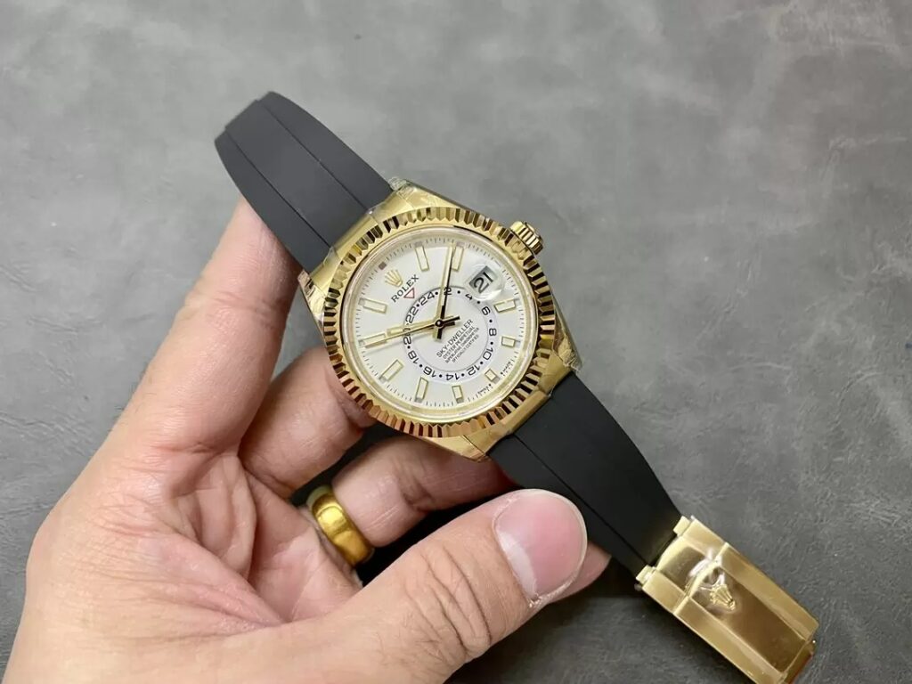 ĐỒNG HỒ ROLEX SKY DWELLER 336238 REPLICA 11 MẶT TRẮNG CỌC SỐ DẠ QUANG 42MM