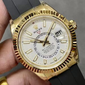 ĐỒNG HỒ ROLEX SKY DWELLER 336238 REPLICA 11 MẶT TRẮNG CỌC SỐ DẠ QUANG 42MM