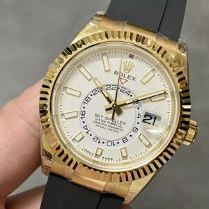 ĐỒNG HỒ ROLEX SKY DWELLER 336238 REPLICA 11 MẶT TRẮNG CỌC SỐ DẠ QUANG 42MM