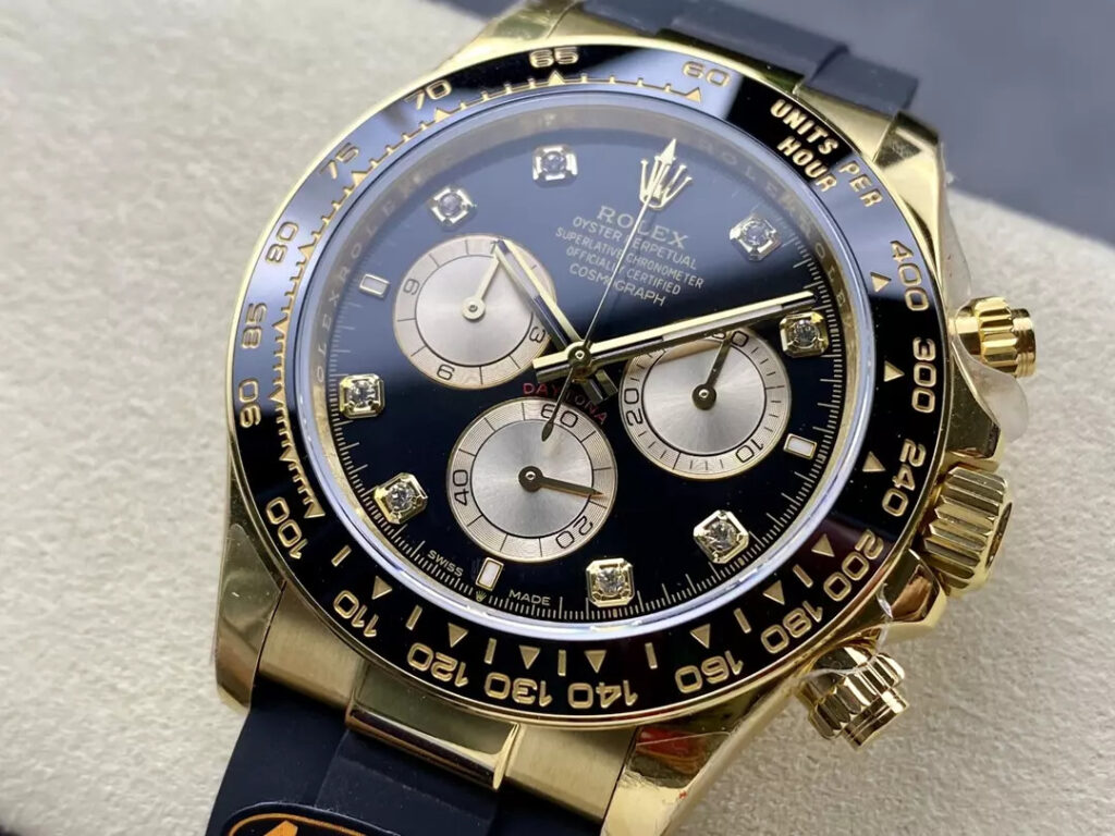 ĐỒNG HỒ ROLEX DAYTONA REP 11 CỌC SỐ ĐÁ TRỌNG LƯỢNG 140G V6 QF 40MM (1)