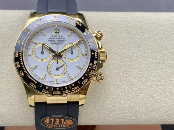 ĐỒNG HỒ ROLEX DAYTONA REP 11 MÀU GOLD TRỌNG LƯỢNG 140G V6 QF 40MM (1)