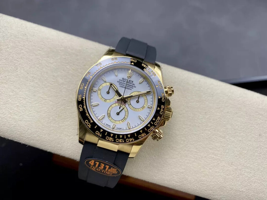 ĐỒNG HỒ ROLEX DAYTONA REP 11 MÀU GOLD TRỌNG LƯỢNG 140G V6 QF 40MM (1)