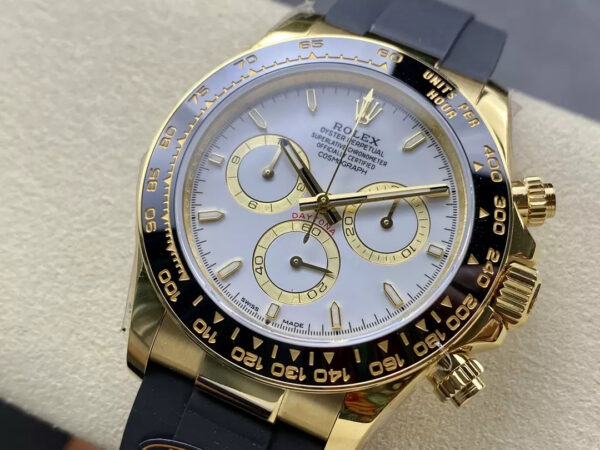 ĐỒNG HỒ ROLEX DAYTONA REP 11 MÀU GOLD TRỌNG LƯỢNG 140G V6 QF 40MM (1)