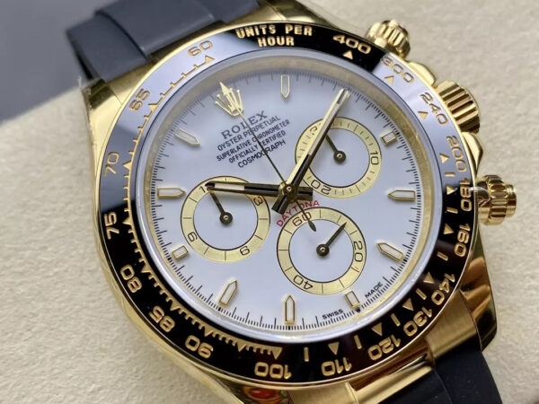 ĐỒNG HỒ ROLEX DAYTONA REP 11 MÀU GOLD TRỌNG LƯỢNG 140G V6 QF 40MM (1)