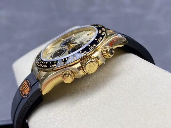 ĐỒNG HỒ ROLEX DAYTONA REPLICA V6 MẶT SỐ VÀNG 140G QF 40MM (1)