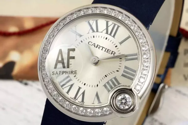 Đồng Hồ Cartier Ballon Blanc De Cartier Replica 11 Dây Vải AF Factory 30mm (1)