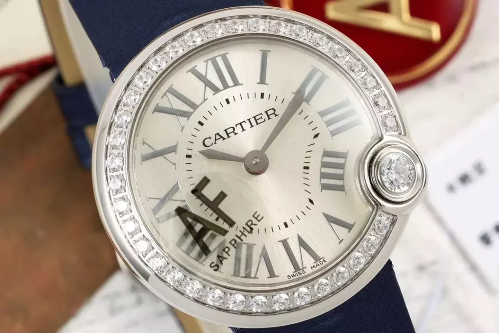 Đồng Hồ Cartier Ballon Blanc De Cartier Replica 11 Dây Vải AF Factory 30mm (1)