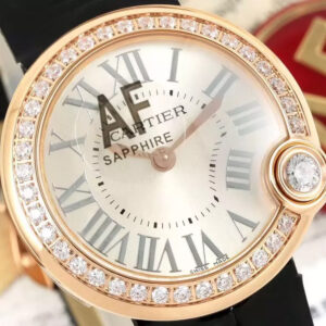 Đồng Hồ Cartier Ballon Blanc De Cartier Replica 11 Rose Gold Đính Đá AF Factory 30mm (1)