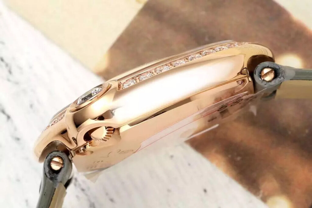 Đồng Hồ Cartier Ballon Blanc De Cartier Replica 11 Rose Gold Đính Đá AF Factory 30mm (1)