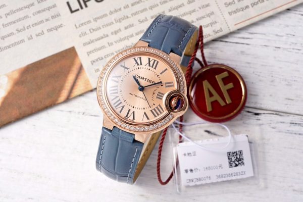 ĐỒNG HỒ CARTIER REPLICA 11 MẶT VÀNG SỐ LA MÃ NHÀ MÁY AF 33MM