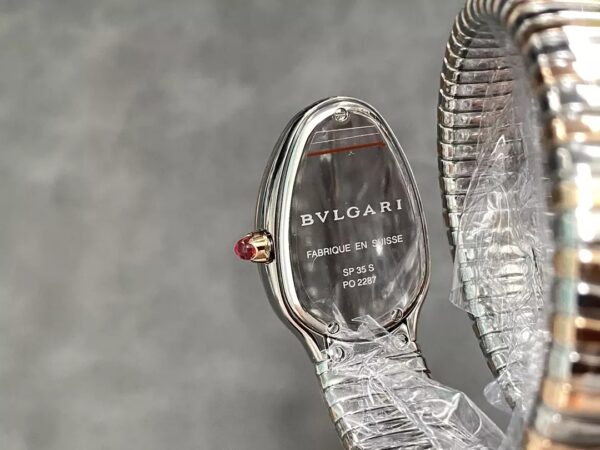 ĐỒNG HỒ NỮ BVLGARI SERPENTI 102680 RGSS FAKE MẶT ĐEN BVF 35MM (2)