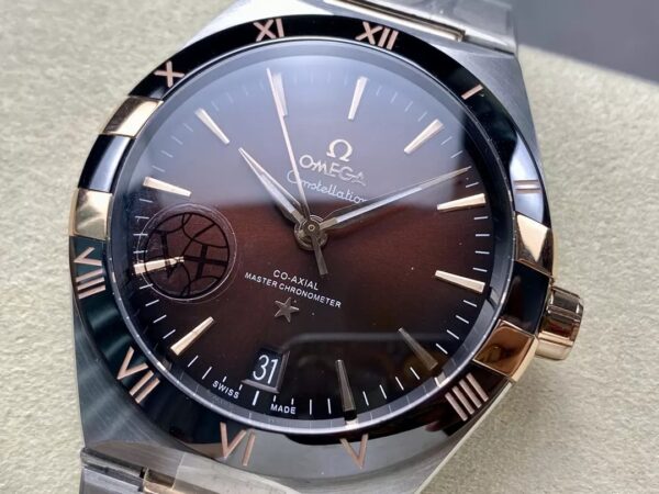 ĐỒNG HỒ OMEGA CONSTELLATION FAKE MẶT CHOCOLATE NHÀ MÁY V+ 41MM