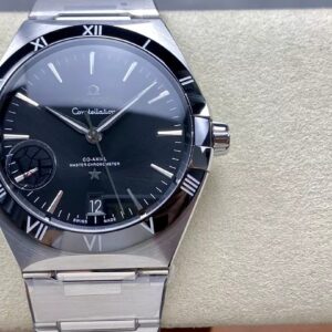 ĐỒNG HỒ OMEGA CONSTELLATION FAKE MẶT ĐEN NIỀNG GỐM NHÀ MÁY V+ 41MM