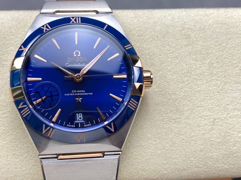 ĐỒNG HỒ OMEGA CONSTELLATION REPLICA MẶT XANH NHÀ MÁY V+ 41MM