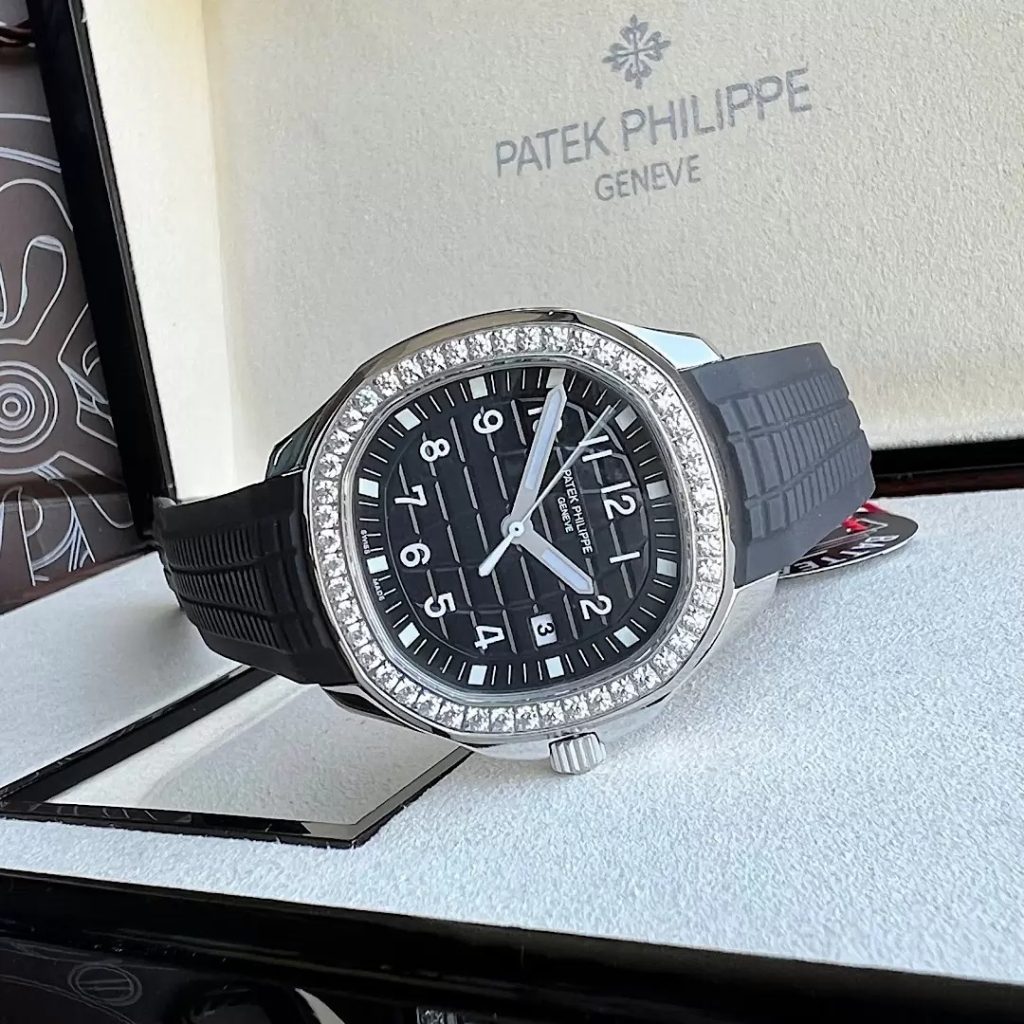 ĐỒNG HỒ PATEK PHILIPPE AQUANAUT 5168G REPLICA MÀU ĐEN 38.8MM