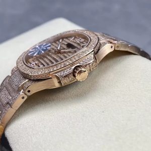 ĐỒNG HỒ PATEK PHILIPPE NAUTILUS 7118 REPLICA ĐÍNH FULL ĐÁ NHÀ MÁY GR 35.2MM