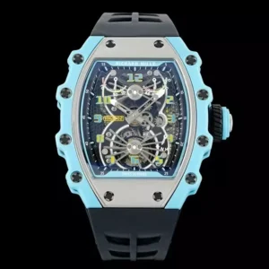 ĐỒNG HỒ RICHARD MILLE RM21-02 FAKE TOURBILLON BLUE QUARTZ FIBER RMF 43MM