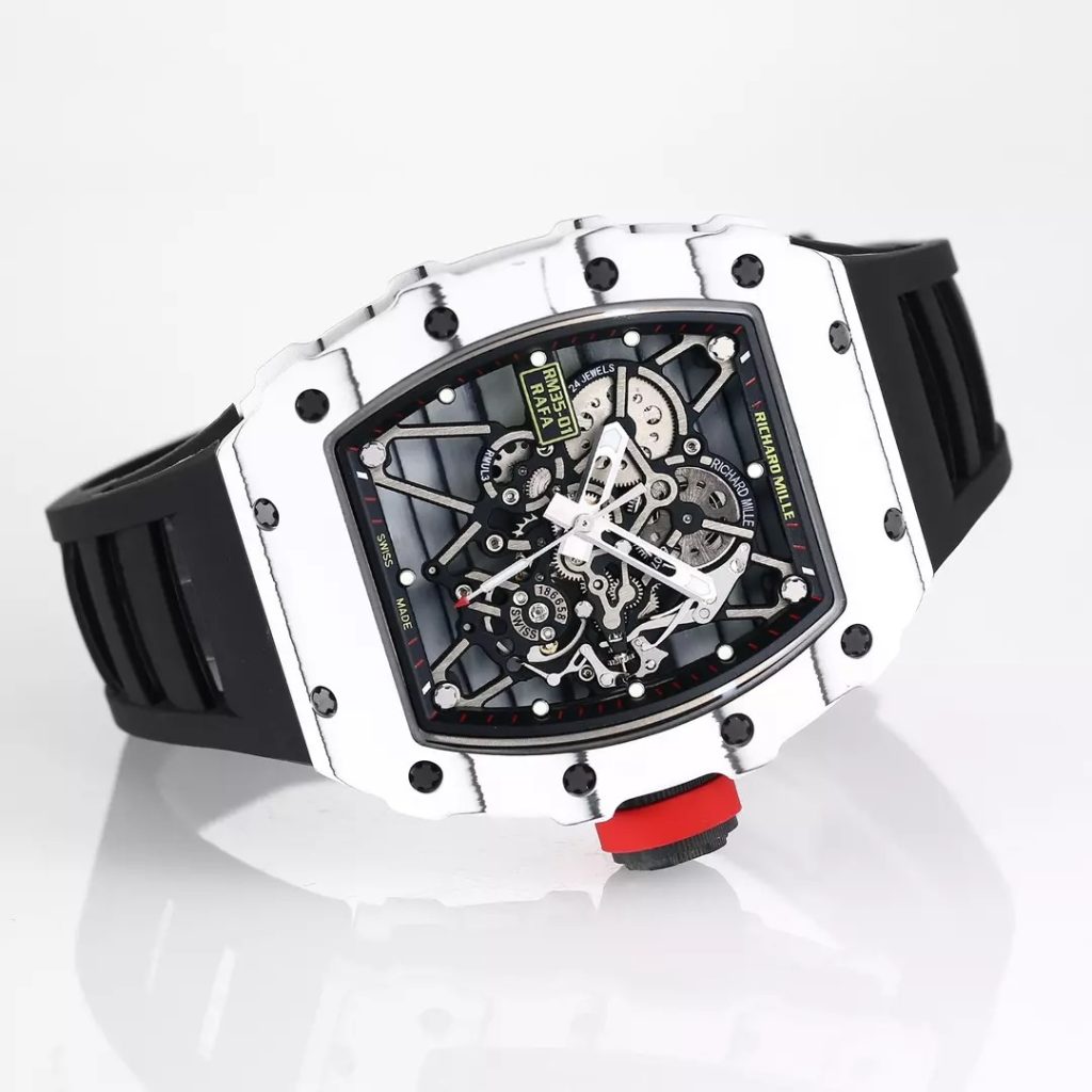 ĐỒNG HỒ RICHARD MILLE RM35-01 CHẾ TÁC VỎ CARBON MẶT ĐEN NHÀ MÁY BBR 44MM