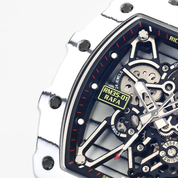 ĐỒNG HỒ RICHARD MILLE RM35-01 CHẾ TÁC VỎ CARBON MẶT ĐEN NHÀ MÁY BBR 44MM